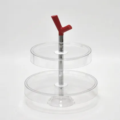 3-tier round shape small size of sweet dessert plate