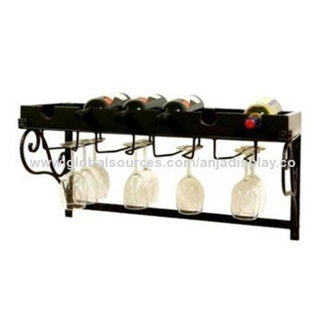 Metal wine display rack