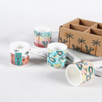 Cheap New Arrival Ceramic Tea Cup Set Without Handle for Gift
