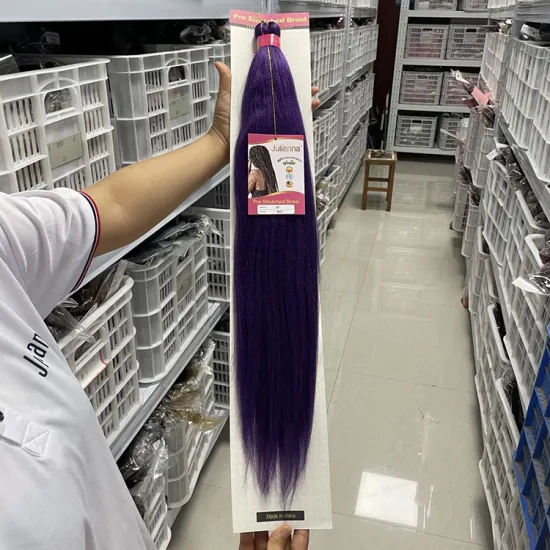 Synthetic Value Pack Black Pre Stretched Ombre Braiding Hair  Private Wholesale Custom Label Easy Braids Pre Stretch Hair