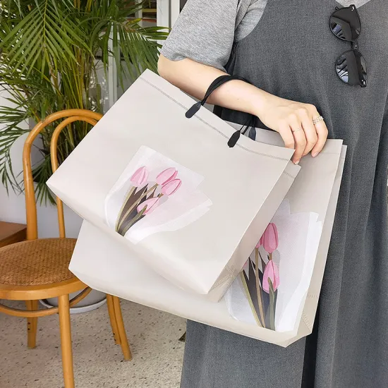 Tulips Durable Custom Fashion Non Woven Tote Bag