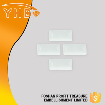 YHB dutch quality Rectangle shape ceramic flat cut fiber stone for jewelry