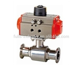 manufacturer Sanitary Pneumatic tri-cover ball valve