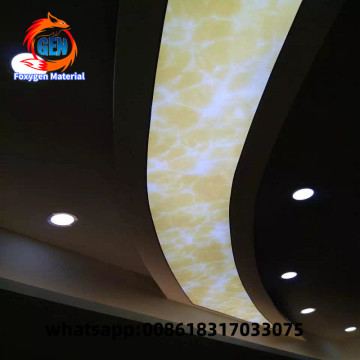 Modern Roofing Decorative ceil tile Stretch Ceiling Film pop Designs for hall