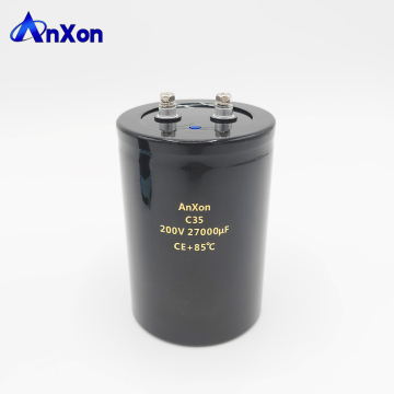 Anxon 200V 27000UF -Aluminium -Elektrolytkondensator mit Schraubenklemmen