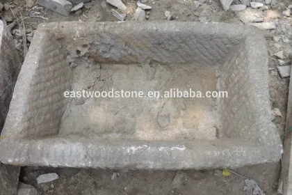 square stone planter ancient stone flower pot landscpaing