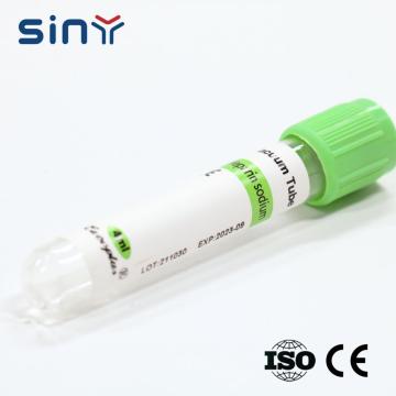 Kan toplama için 4ml sodyum heparin tüpü