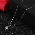 Bạc đơn giản Zircon chuỗi Necklace trang sức cưới