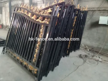 Haotian metal welded fence decorative gate factory