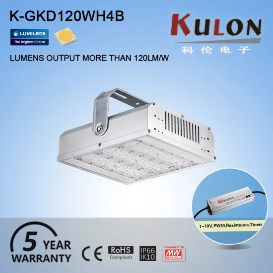 Flexible mounting ip66 aluminum housing Ul approved dimmable 120w led high bay lights