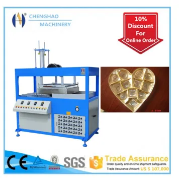 Factory Outlets Chocolate Tray Plastic Suction Machine, Plastic Blister Machine, Ce Approved