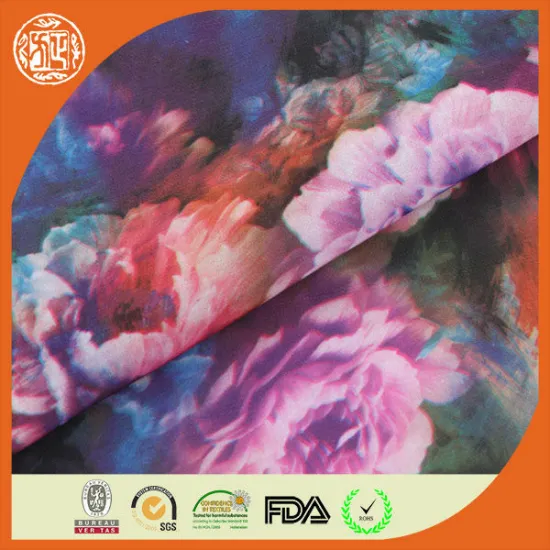 2014 Fashion flower printed chiffon fabric