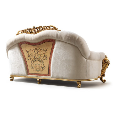 White Leather Multi-Person Sofa for Living Room