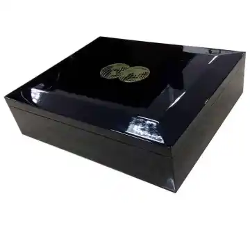 Piano Black Wooden Storage Box Case For Gift