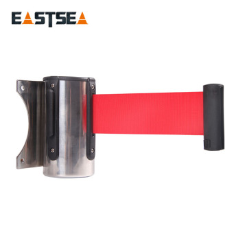 Stainless Steel Wall Mount Retractable Belt Stanchion