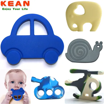Kean Teething Pendant Bpa Free Jade Pendant Silicone heart necklace pendant