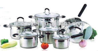 12 PCS 201# Stainless Steel Cookware Set