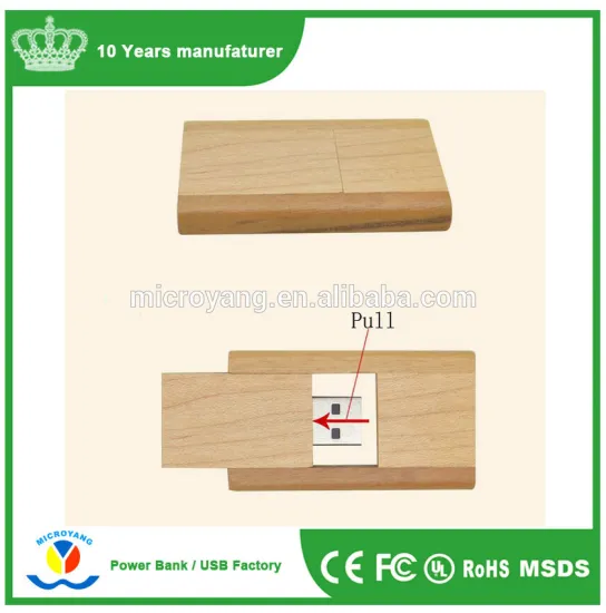 Hot Sales Swivel Style Bamboo USB Wooden USB Flash Stick with High Speed