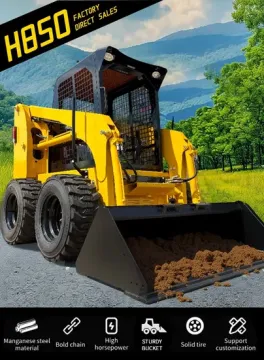 Free Shipping Cheap 4 Farm CE EPA Engine Compact Wheel Construction Machinery Front End Backhoe Track Attachment Small Mini Skid Steer Loader