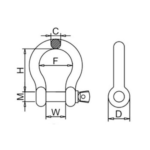 Heavy Duty Bow Shackle