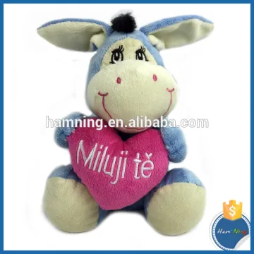 20cm embroidery blue animal soft stuffed toy