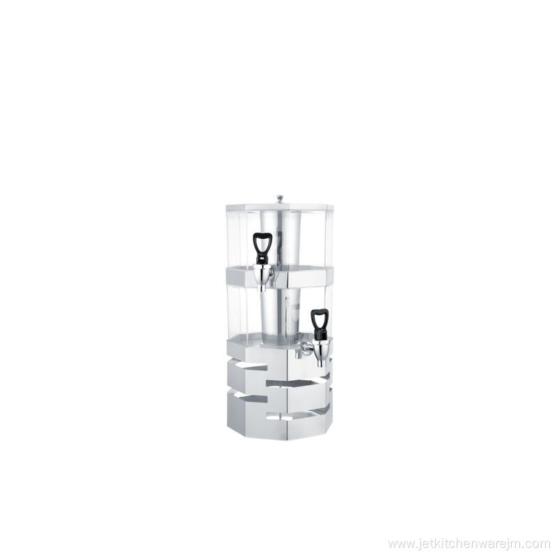 Stainless Steel Stacked Octagonal Juice Dispenser