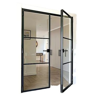 Alufront Steel Look Window: Foshan Double glacé en aluminium Conception de fenêtres coulissantes