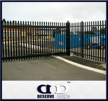 Galvanized Steel and security corrugated palisade fencing using for signal tower fence