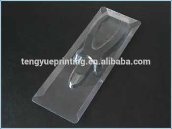 Transparent clear double clamshell blister packaging for products