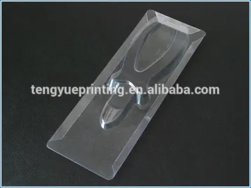 Transparent clear double clamshell blister packaging for products