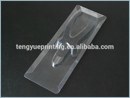 Transparent clear double clamshell blister packaging for products