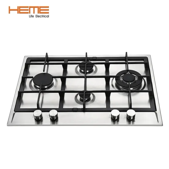 Stainless Steel 70cm Built-in Gas Hob 4 Burners Cooker