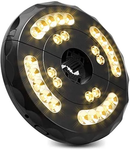 24 LED Umbrella Lights - Rechargeable Patio Umbrella Pole Light with 3 Modes for Camping and Parties