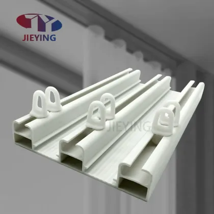 Jiejing White PVC Curtain Track: Triple Track Curtain Rail for Industrial Wind Curtains