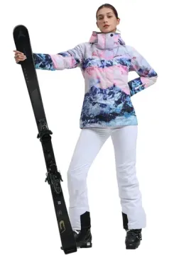 Windproof Women's Ski Clothing Set for Winter Sports