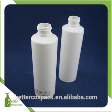 6oz 180ml plastic HDPE cylinder hair lotion bottle 180ml custom logo and screen printing bottle
