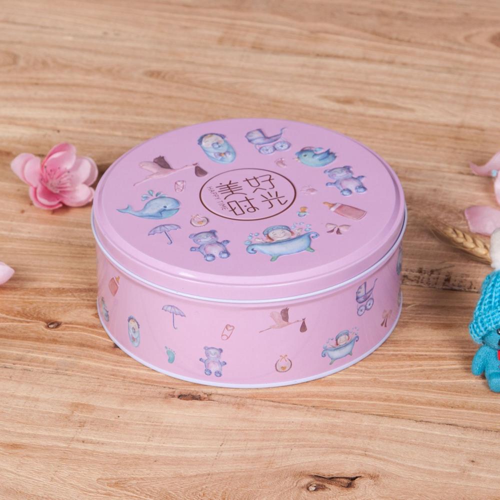 Baby-Geburtstag Tinplate Geprägte Farbdruck Geschenkbox