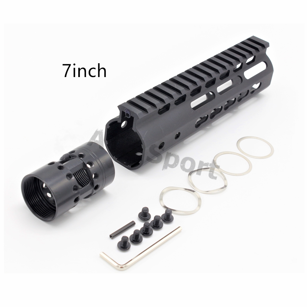 AT3 Black 7" 9" 10" 12" 13.5" 15" inch AR-15 Free Float Keymod Handguard Picatinny Rail for Hunting Tactical Scope Mount System