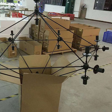  Custom 21 head bubble glass black chandelier Factory