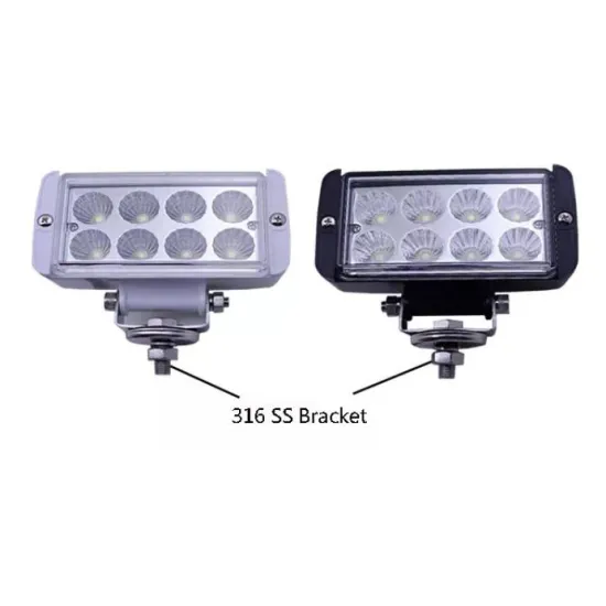 12V Waterproof White Housing Boat Spreader Light for Kayak and Fishing