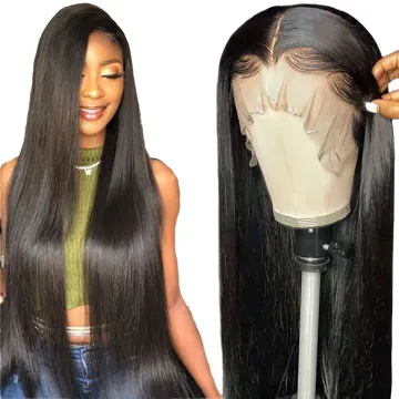 30 32 34 36 38 40 50 inch Human Lace Frontal Wig Vendors Straight Virgin Brazilian Lace Front Human Hair Wigs For Black Women