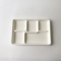 Biologisch afbreekbare 5 compartiment witte bagasse -platen