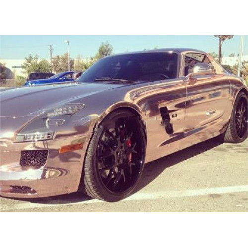 Mirror Rose Gold Chrome Vinyl Car Wrap