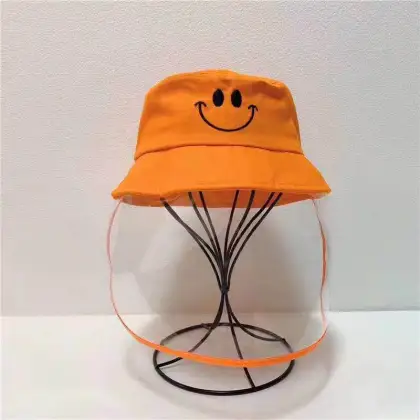 Kids Face Shield Mask Bucket Hat