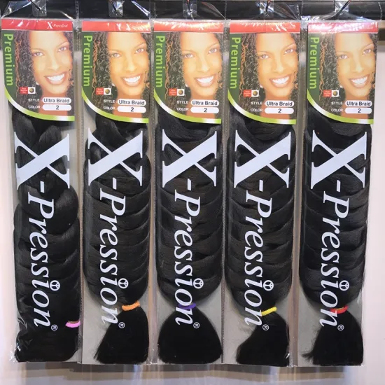 82inch 165g Wholesale Expression Braiding Hair Synthetic Jumbo Braids Pre Stretched Expression Braiding Hair Expression