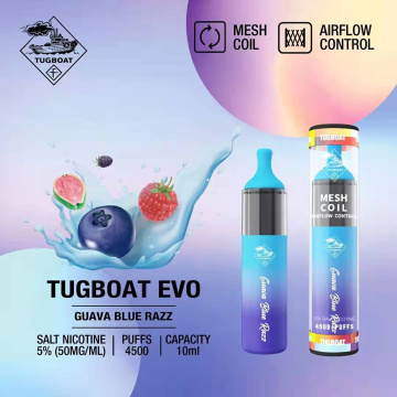 Venda por atacado tugboat evo descartável vape dispositivo 4500 puffs