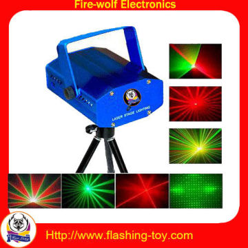 Singe Red / Green Twinkling Star, Petal , Windwill, Flower Mini Laser Stage Light