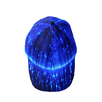 Glittering Music Festival Dad Hat: Rechargeable LED Luminous Snapback Cap