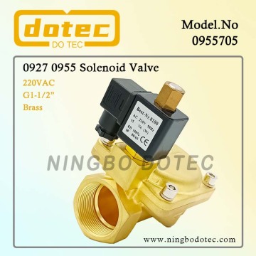 0955705 1-1/2" 2 Way Brass Normally Open Brass Solenoid Valve 24VDC 220VAC