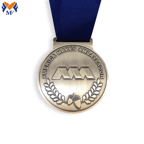 Custom the silver metal medal award for sale